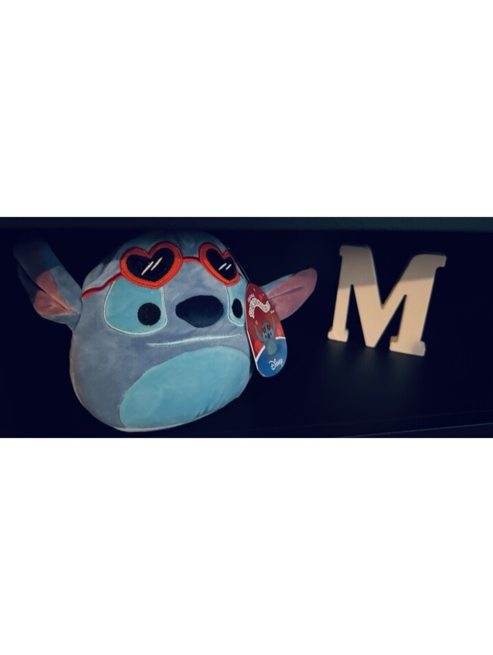Valentines Day Squishmallow Stitch with Heart Glasses PLUSH NEW 8”